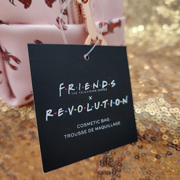 Makeup Revolution Friends Pink Lobster Print Cosmetic Bag - Picture 7 of 7
